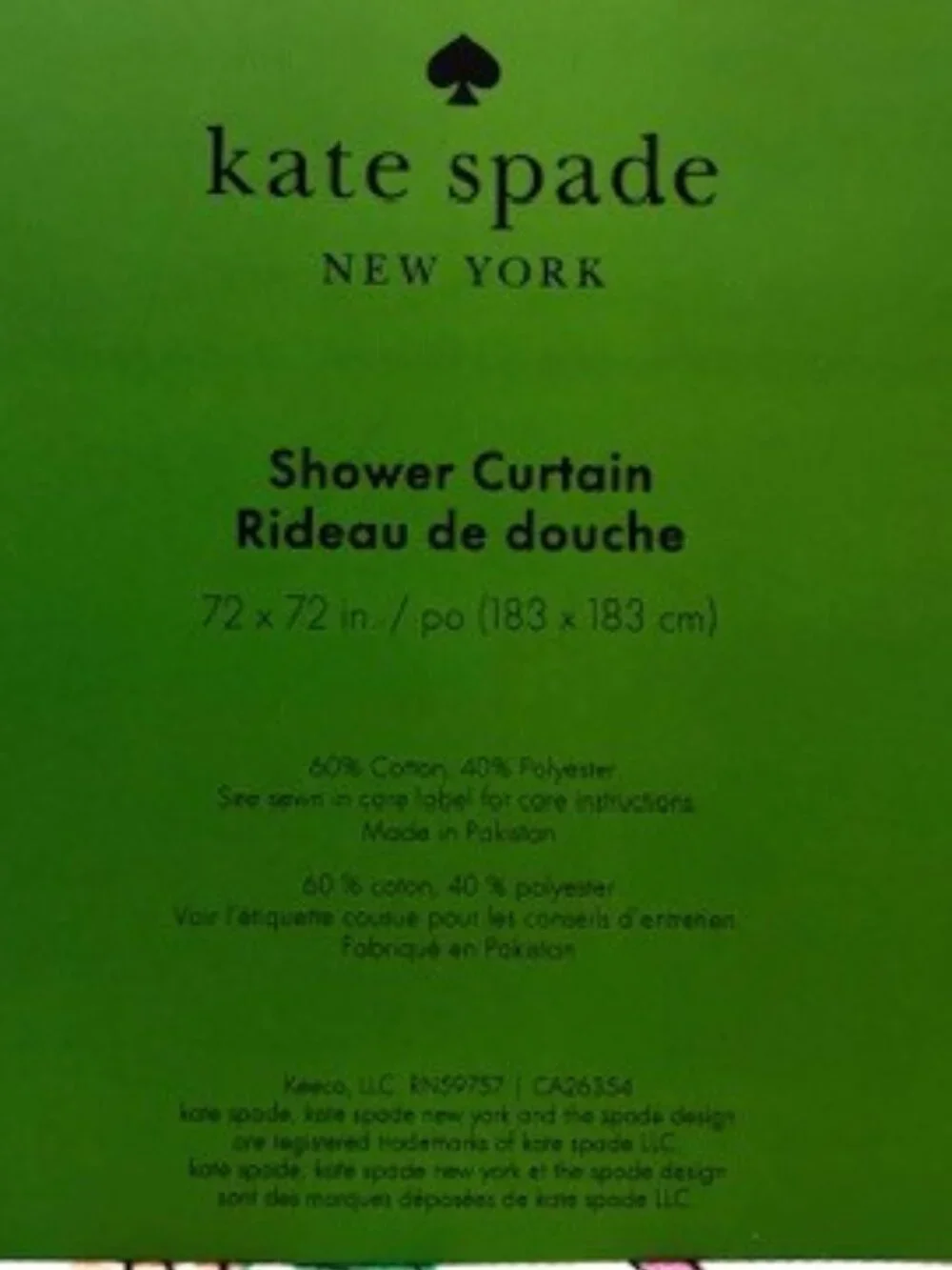 kate spade New York fabric shower curtain in 
